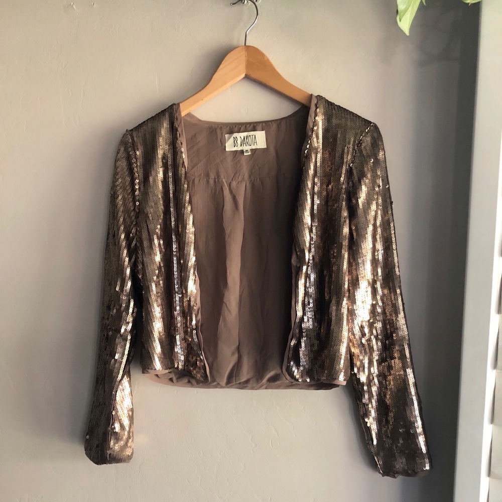 BB Dakota Gold Sequin Jacket